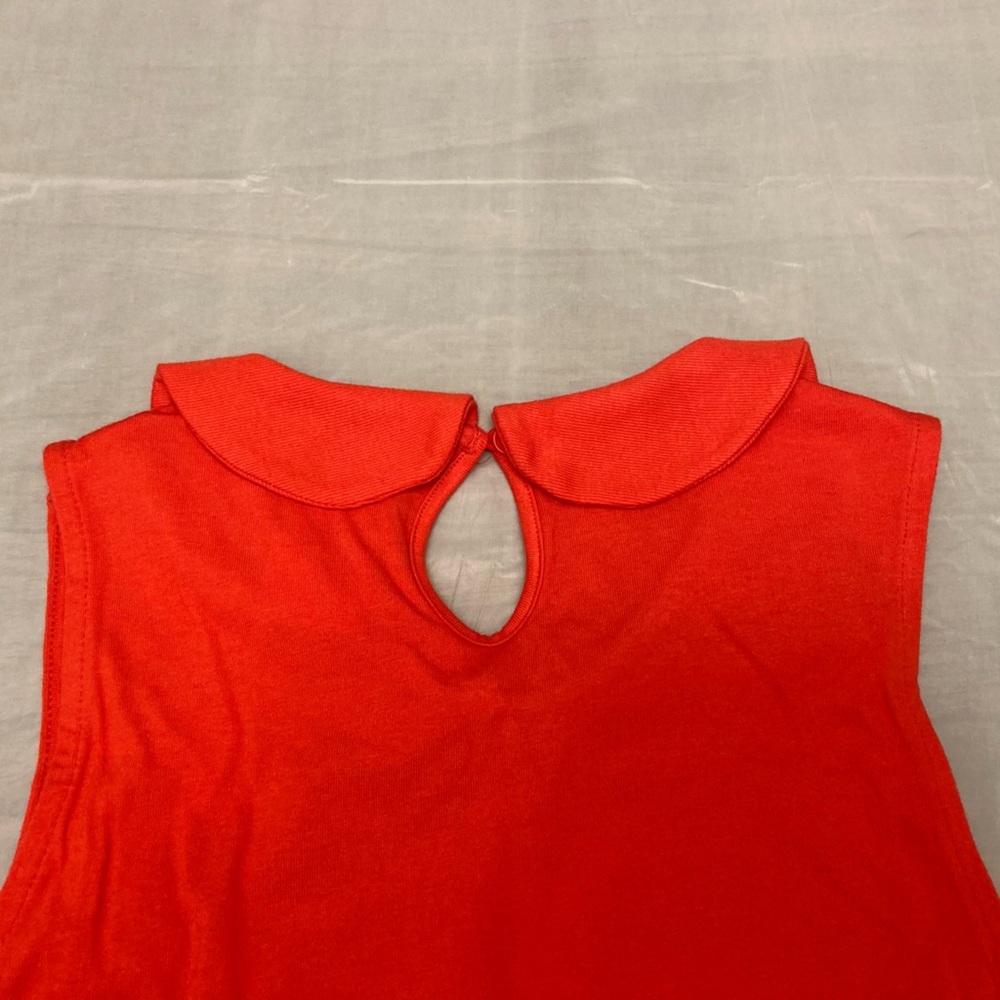 Disney Parks Minnie Mouse Red Peplum Collared Sleeveless Top Adult Medium - Picture 13 of 13